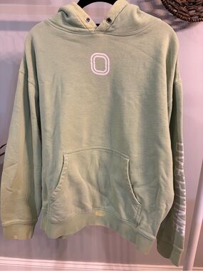 Overtime Light Green Pullover Hoodie with Logo size large